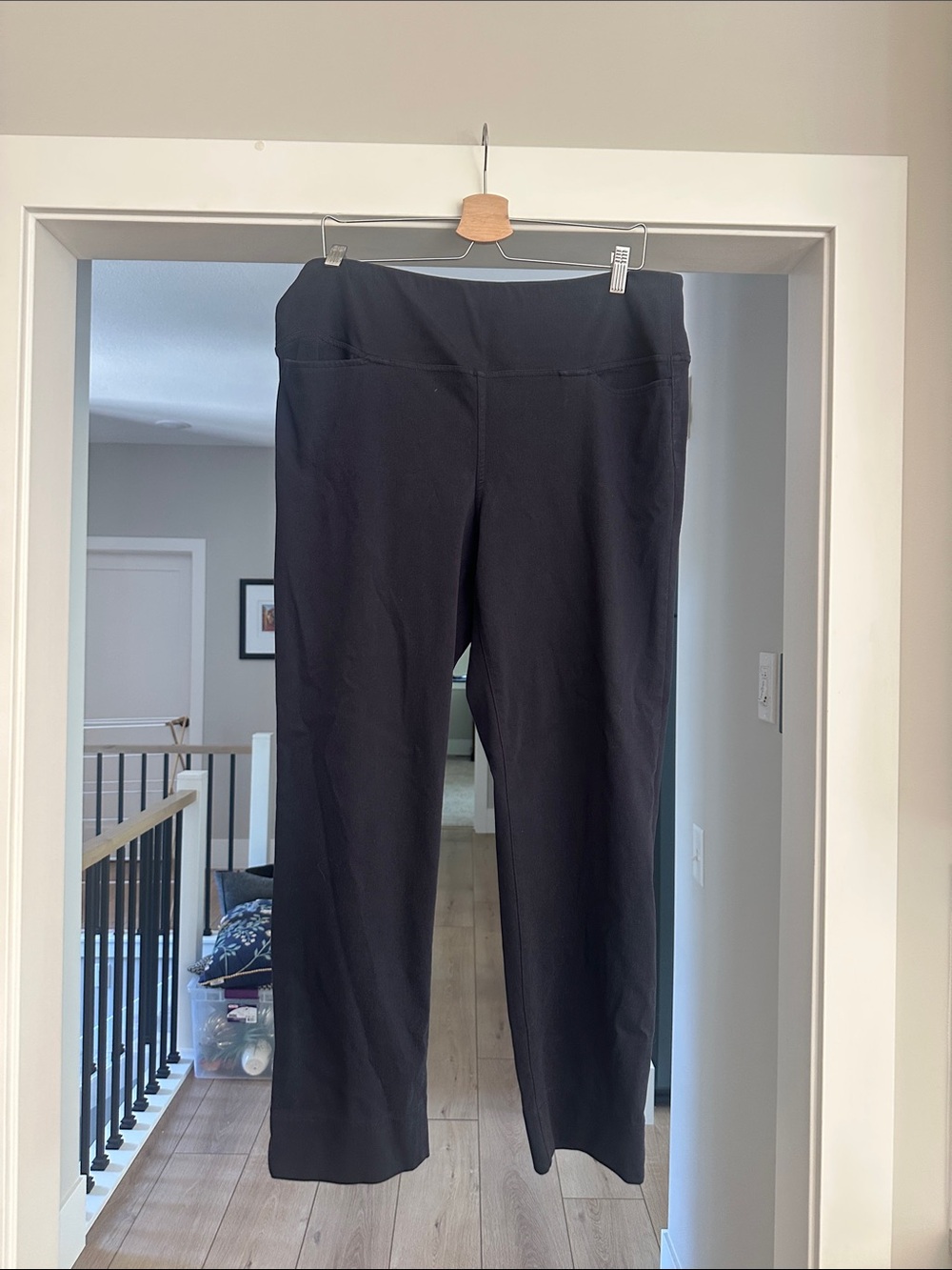 J. Jill Navy Ankle-Length Pull-On Pants